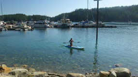 Cortes Island - George Harbour - on the paddle boa