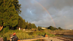 Willingdon Beach - the rainbow
