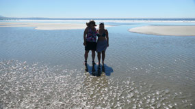 Long Beach - with Sue on the beach