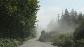 Dusty Gravel roads  - dust is in the air
