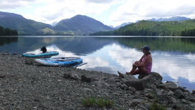 Upper Quinsamen Lake - we found a cute beach
