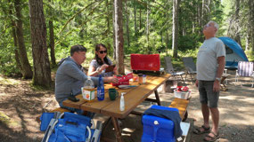 Buttle Lake - coffee time