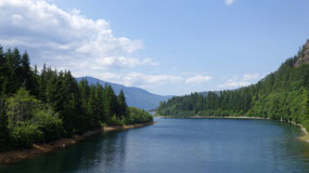 Buttle Lake -beginning of the lake