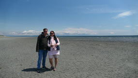 Goose Spit - the tide is out and lots of sand