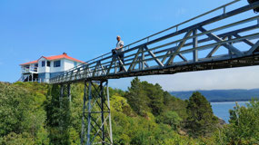 Friendly cove - the bridge to the lighthouse