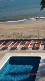 large pool and loungers