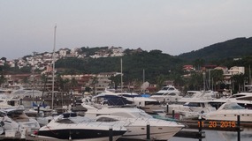 a few small boats