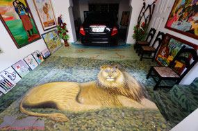 Local Artist's Garage Floor