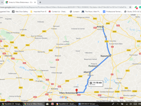 Route through Somme area