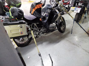 Best to tie down the bike yourself