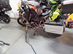 Best to tie down the bike yourself