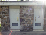 Men's Room on Rte 7 - Note the Bullet Holes