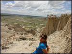 Saddle Pass - Jody Climbing the Trail
