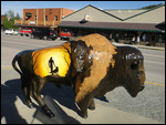 Custer - Buffalo Sidewalk Sculpture