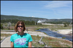 Yellowstone - Jody at Old Faithful