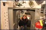 Pampanito - Jody Peeking Through  a Bulkhead