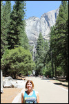Yosemite - Jody at Upper & Lower Falls