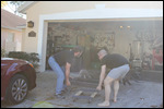 Rick & Jimmy Moving the Frame into the Garage