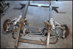 Front Suspension with Coilovers Installed