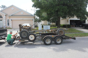 Joe Picking Up the Chassis