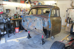 Cab Is Lowered On Jack Stands