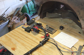 Mocking Up The Engine Harness Location