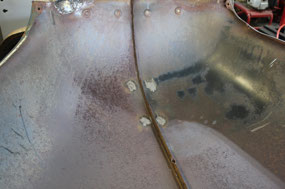 Hood Ornament Holes Welded Up
