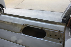 Installed Rivnuts Passenger Hinge Access Opening