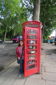 London -Jody in the Phone Booth