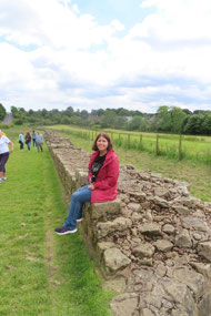 Hadrian's Wall - Jody on Hadrian's Wall