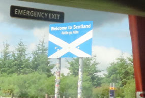 On the Road to Edinburgh - Entering Scotland