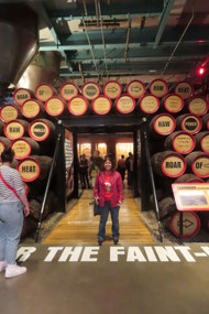 Guinness Tour - Jody at Barrel Display