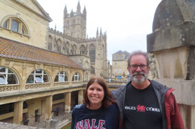 Bath - Rick & Jody at the Roman Baths
