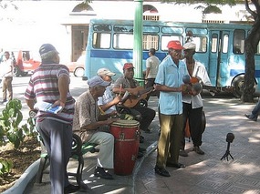 old guys playing music