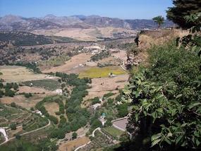 Appealling Spanish countryside from atop Ronda