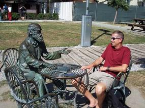 Darwin enjoys an intellectual conversation
