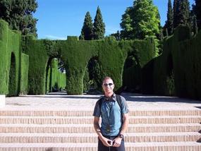 Beautiful sculpted myrtles at Generalife entrance