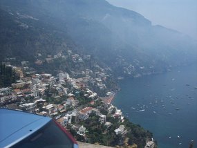 Approaching the chic village of Positano