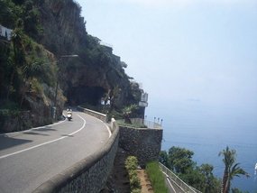 For 50km the narrow road hugged the cliffs