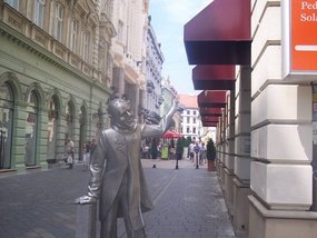 Even humorous statues livened up old town