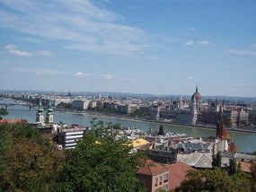 Danube River separates Buda and Pest