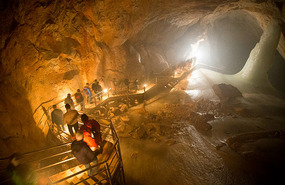 Inside the Ice cave ... steps, steps & more steps