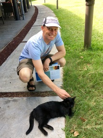 Jeff with his favourite Chat Noir