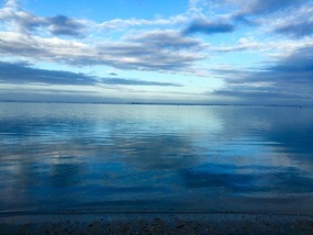 Sunrise over the lagoon