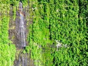 From the Heli - actually a massive waterfall 
