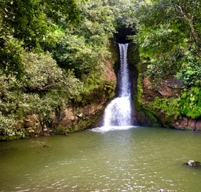 The second waterfall at Chamarel