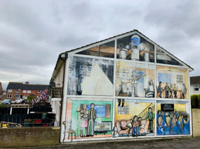 Mural in the Protestant area