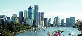 Brisbane CBD from the Captain Cook Bridge
