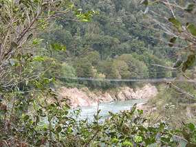 Swing Bridge at Whites Creek - Buller Gorge