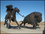 Jan 10 - Buffalo Bill statue in Oakley, Kansas